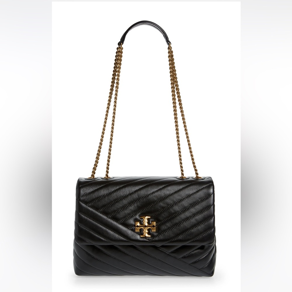 Tory Burch Black Kira Chevron Shoulder Bag
